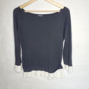 Vila Milano Medium Large Sweater Black White Dressy